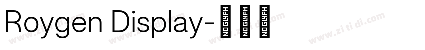 Roygen Display字体转换